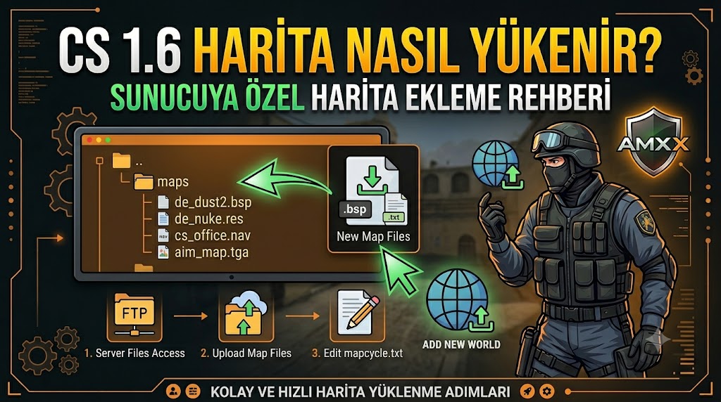 CS 1.6 Harita Nasıl Yüklenir? Sunucuya Özel Harita Ekleme Rehberi