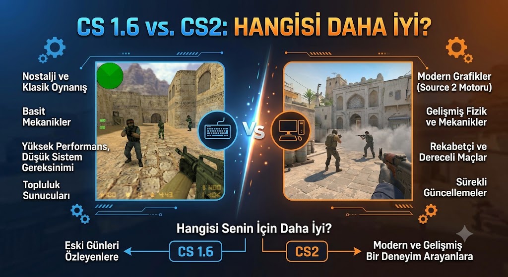 CS 1.6 ile CS2 Arasındaki Farklar: Hangisi Daha İyi?